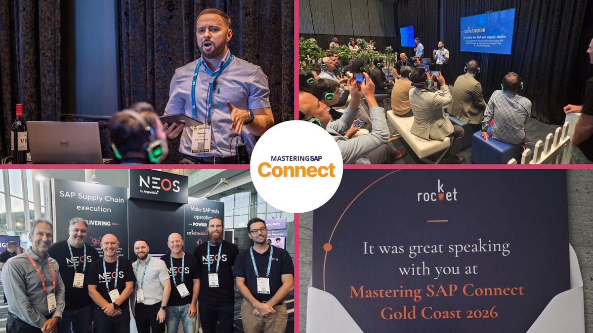 Rocket and NEOS at Mastering SAP Connect Gold Coast